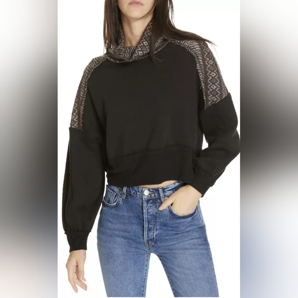 We The Free Sweaters - We The Free - At The Lodge Turtleneck Pullover Sweater Dark Combo